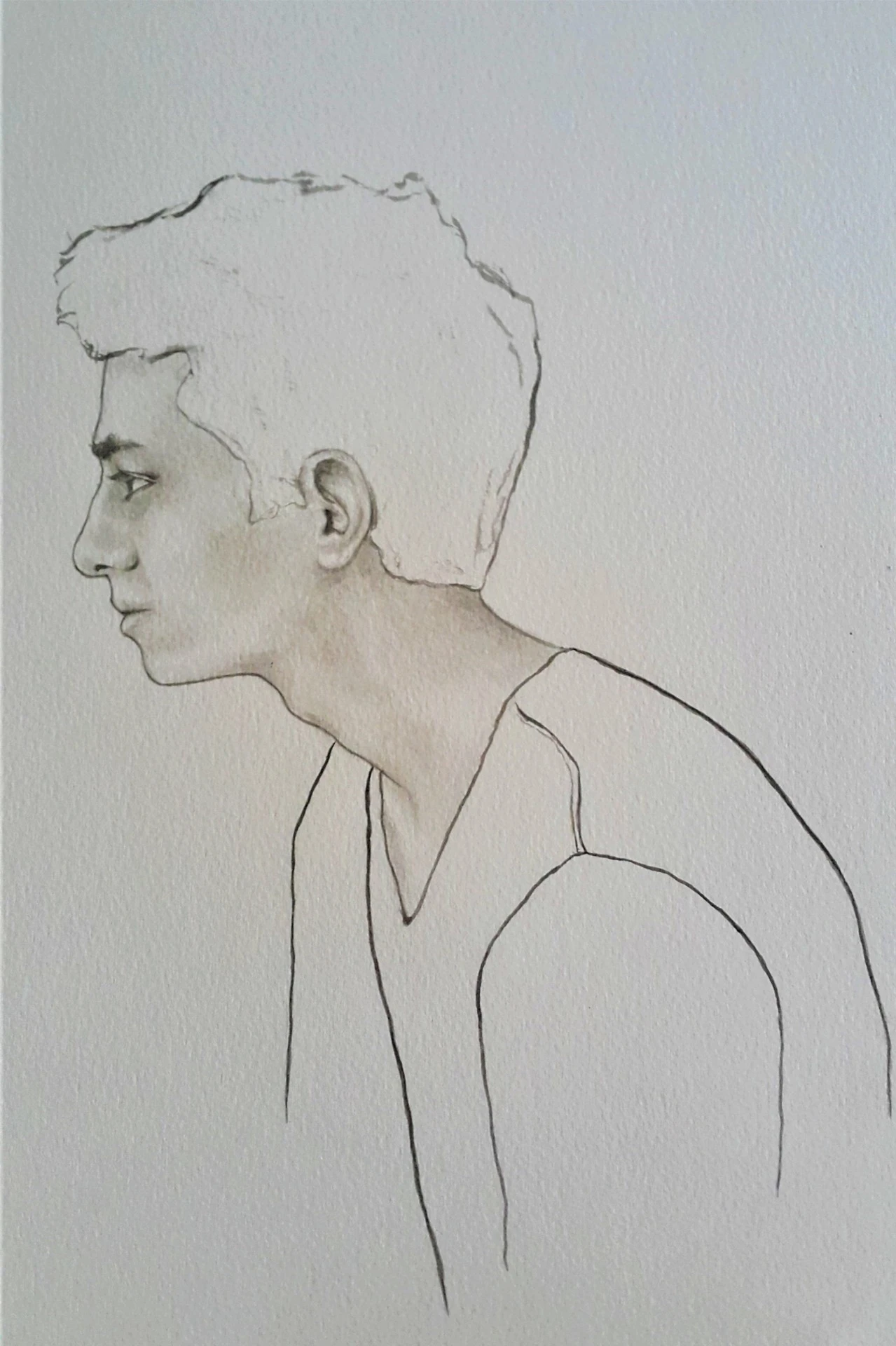Untitled, Acrylic on Paper, 15×30 cm